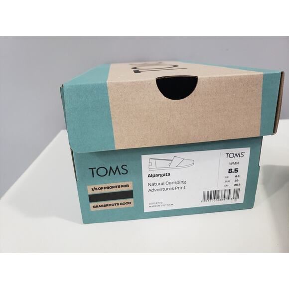 NEW Toms 8.5 Alpargata Slip On Shoes Camping Cabin‎ Bear Print Hunting Hiking - Picture 8 of 8